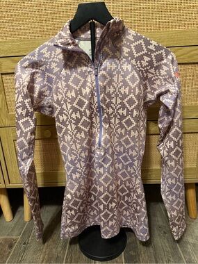 Nike Lavender Geometric Half-Zip Ski Jacket